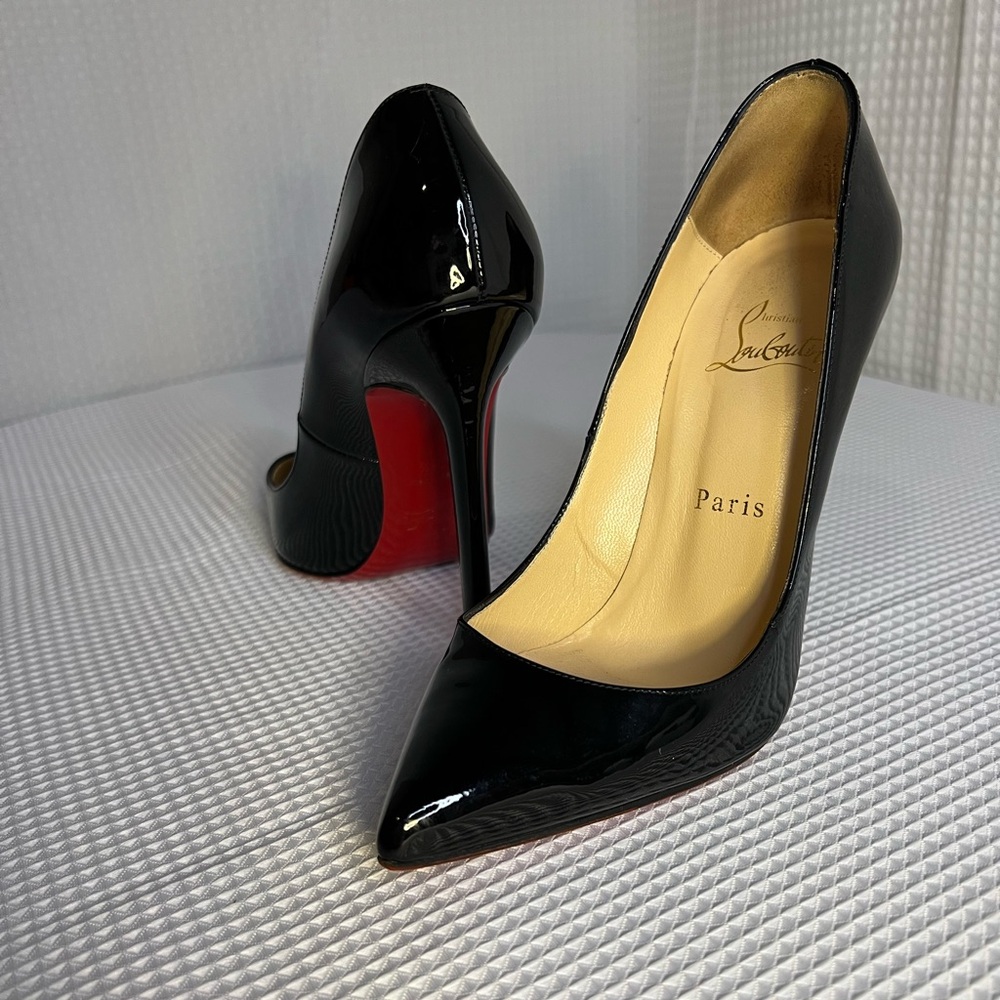 Christian Louboutin So Kate, 120mm pumps, black patent leather, women’s 36 1/2